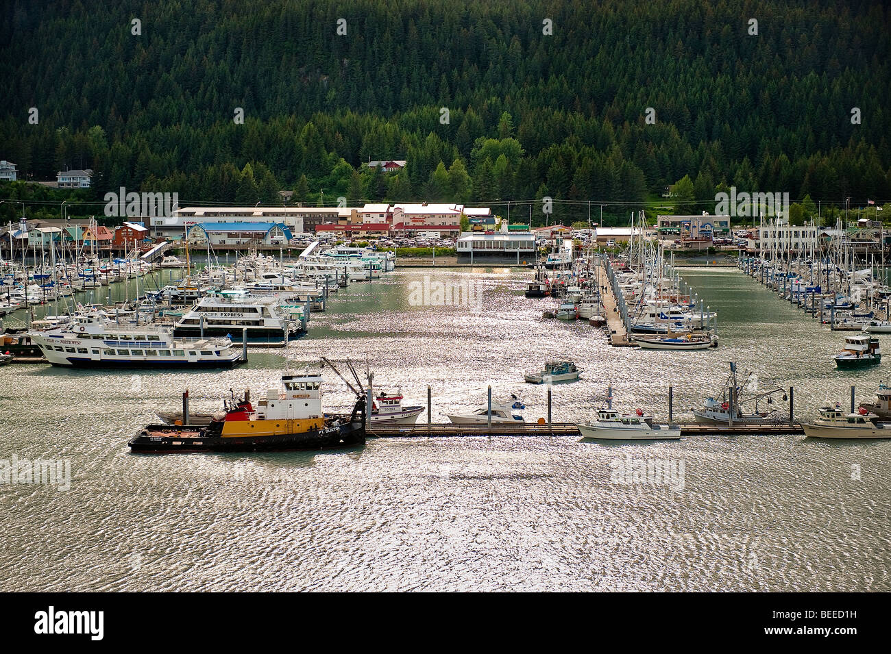 Seward, Hafen, in der Kenai Halbinsel, Alaska, USA Stockfoto