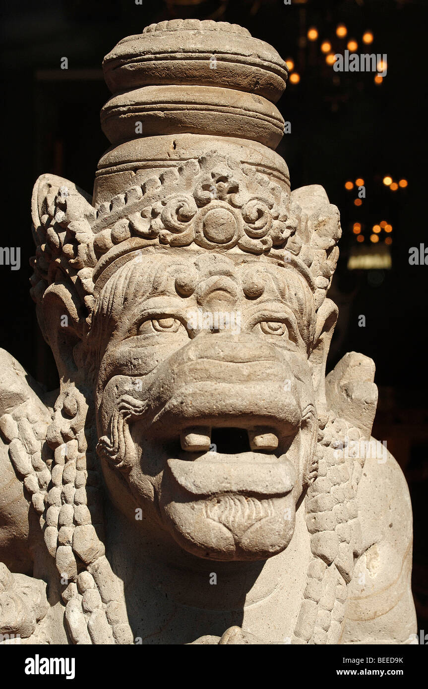 Kopf des Tieres asiatische Skulptur, Nürnberg, Middle Franconia, Bayern, Deutschland, Europa Stockfoto