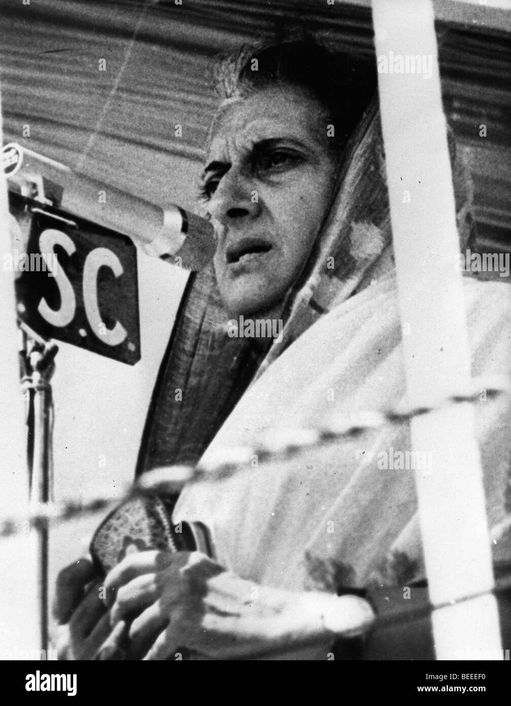 Indira Priyadarshini Gandhi (19. November 1917 31. Oktober 1984) war ein indischer Politiker und als Premierminister von Indien diente Stockfoto