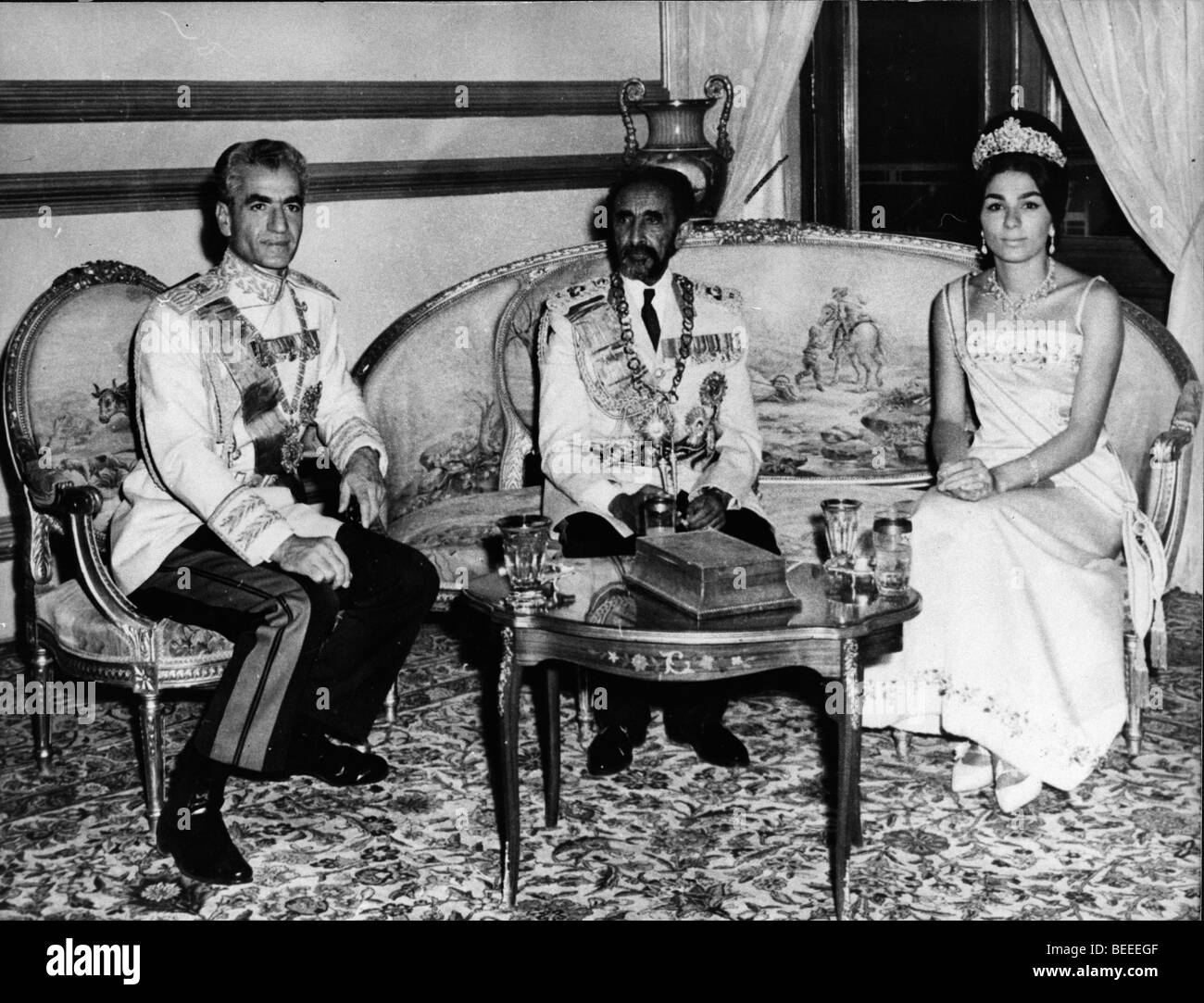 Königliche Familie von Iran. Mohammad Reza Schah Pahlavi Stockfoto