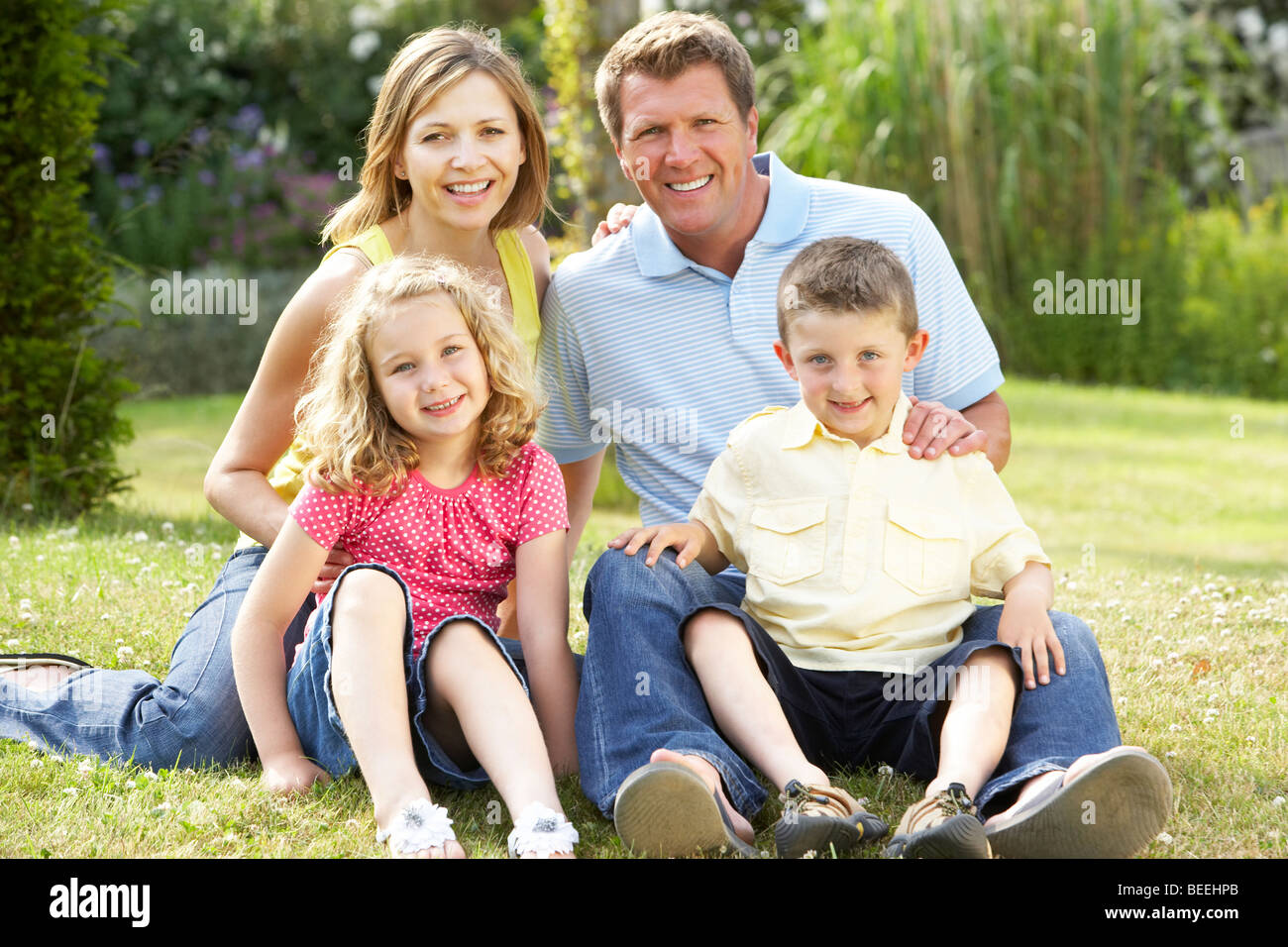 Familie erholsame Landschaft Stockfoto