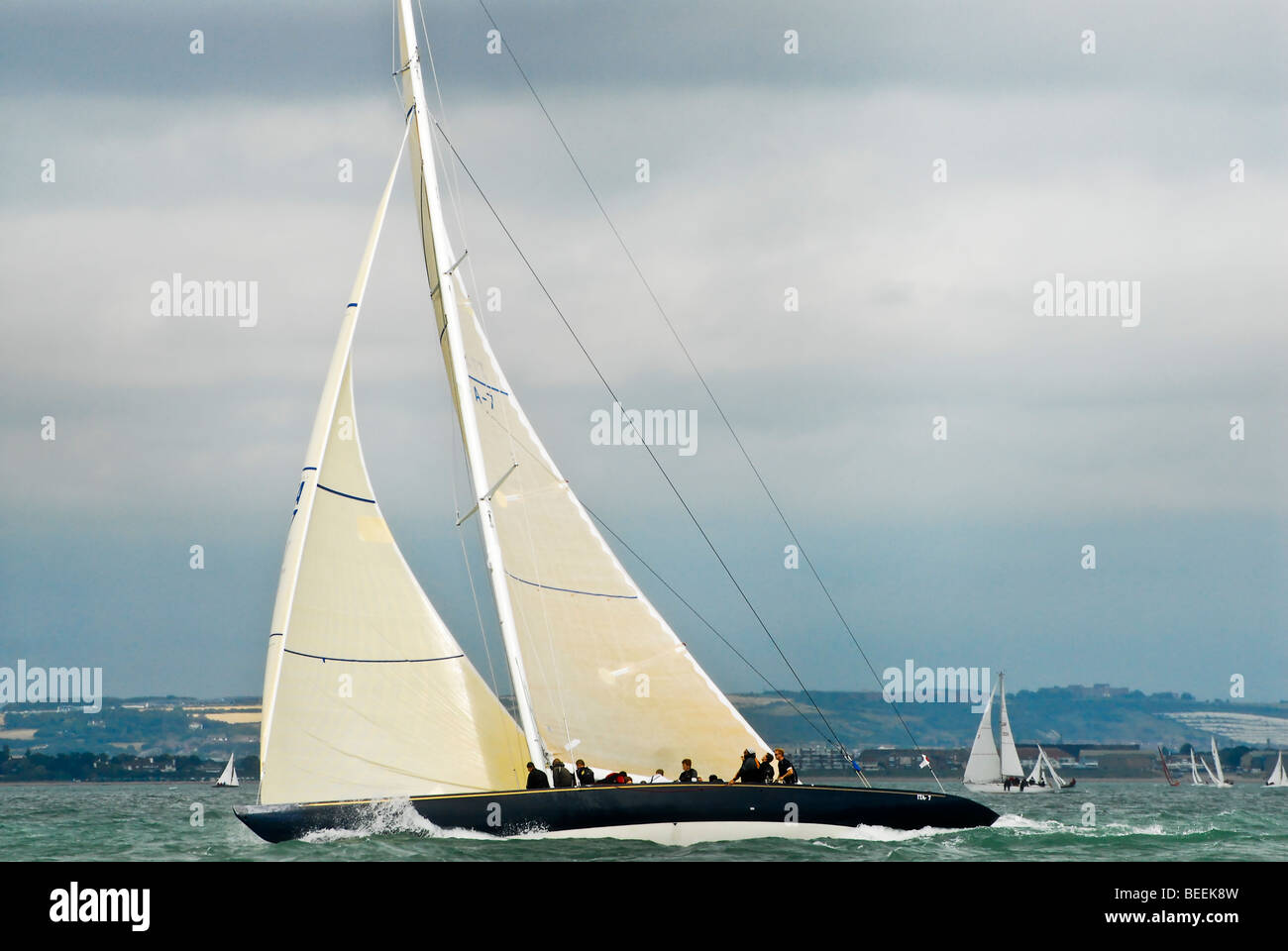 12-Meter-Yacht ITA7 bei Cowes Week 2009, Isle Of Wight, England, UK Stockfoto