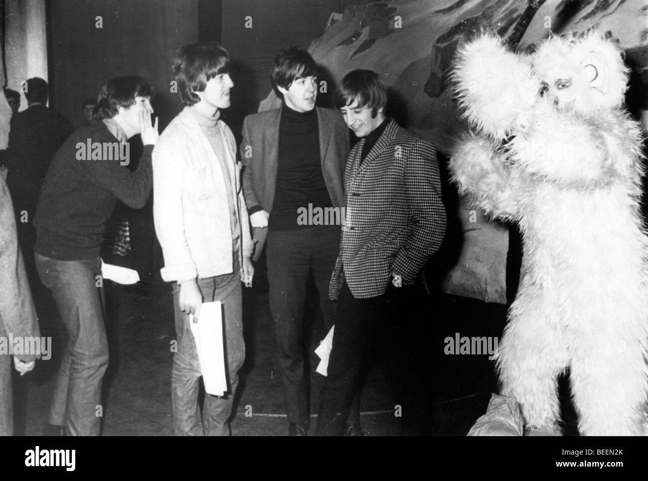 Die Beatles mit Jimmy Savile Dreharbeiten show Stockfoto