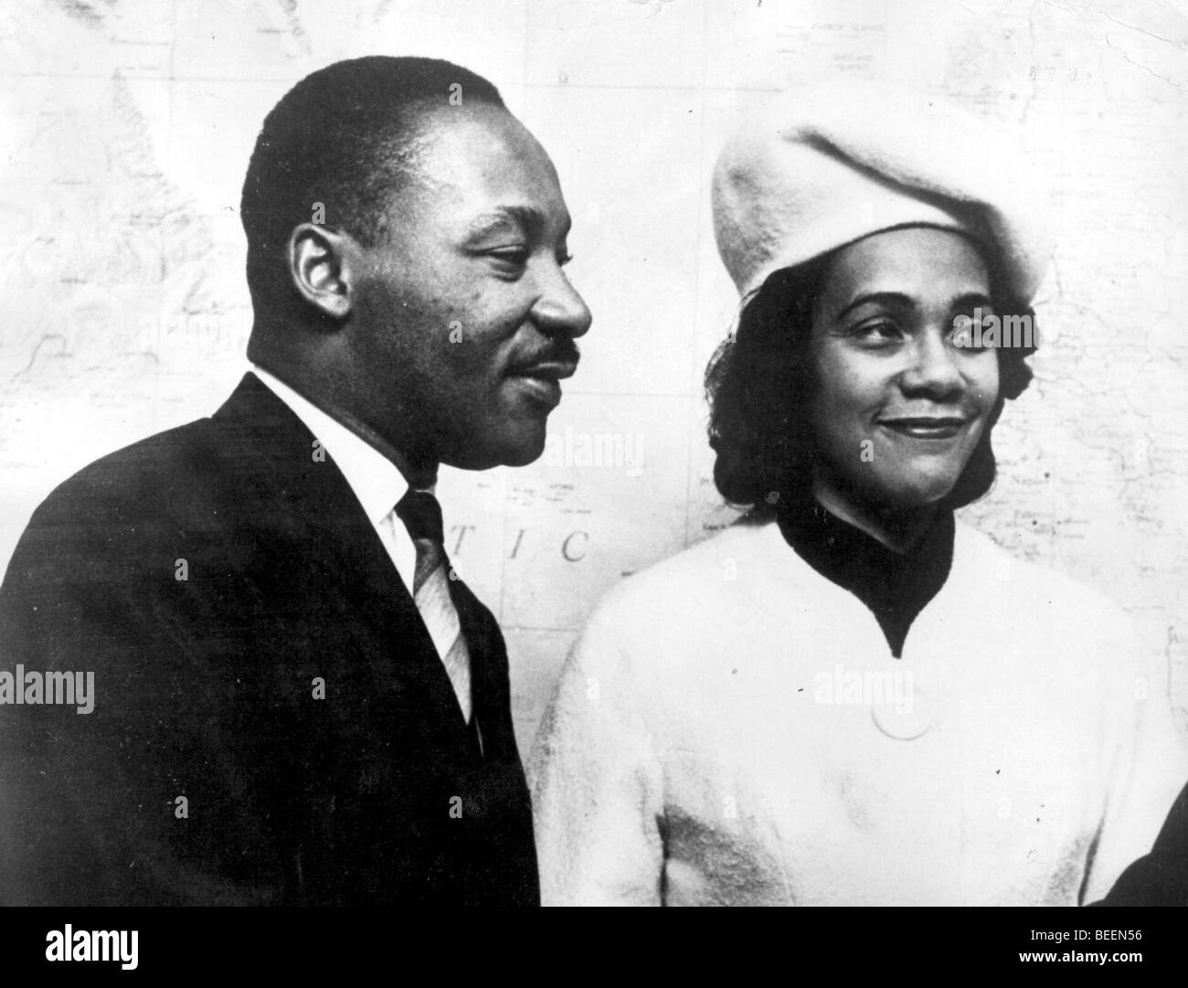 Martin Luther King, Jr. mit seiner Frau Coretta Scott King Stockfoto