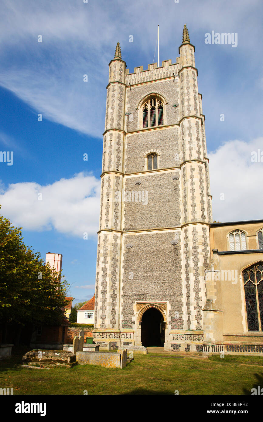 Pfarrei Kirche St Mary Dedham Essex England Stockfoto