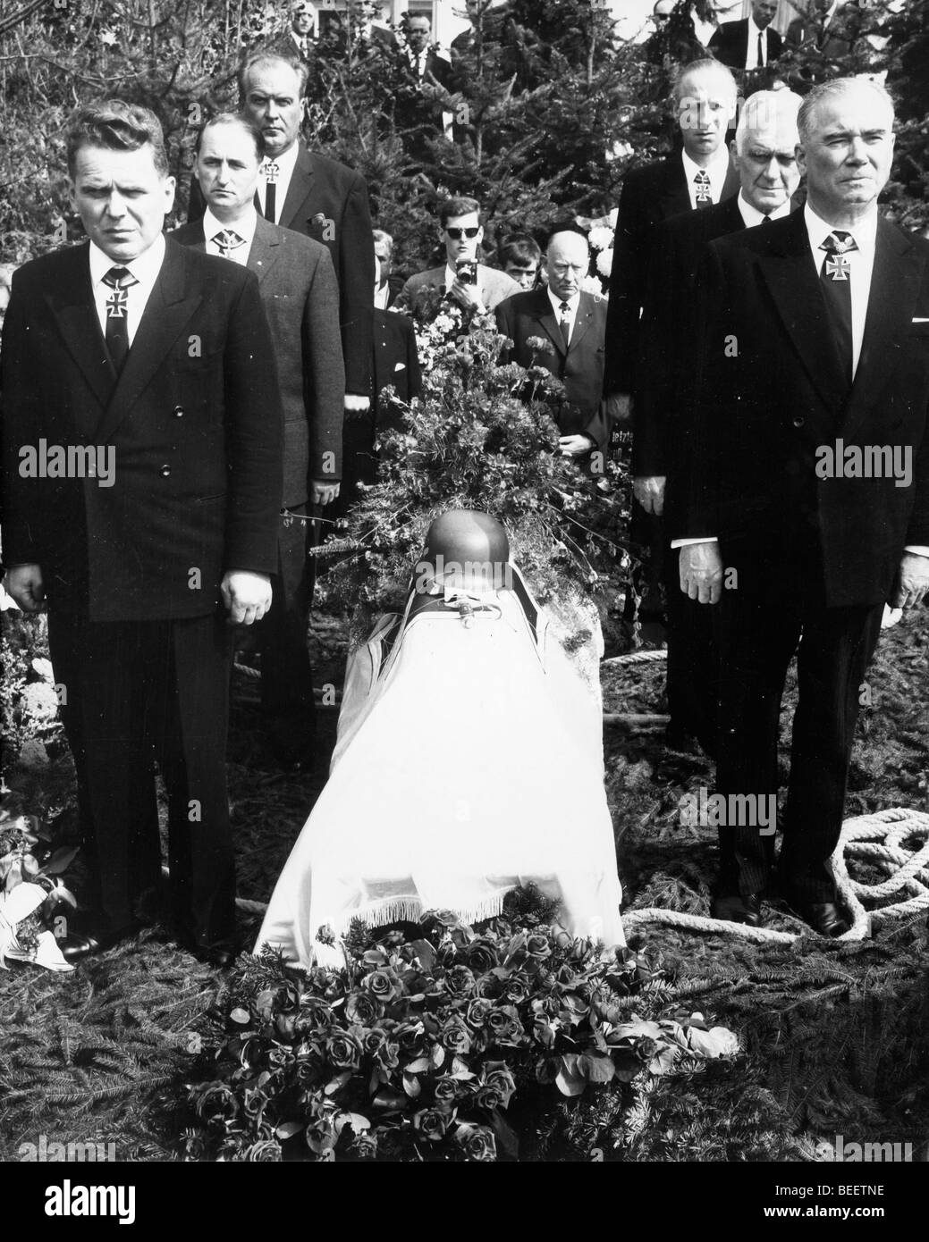 Beerdigung von Sepp Dietrich Stockfoto