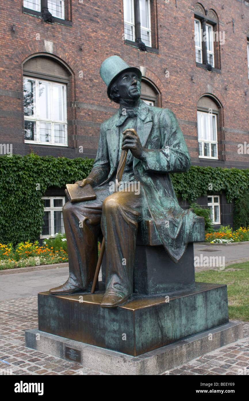 Statue des Hans Christian Andersen in Kopenhagen, Dänemark Stockfoto