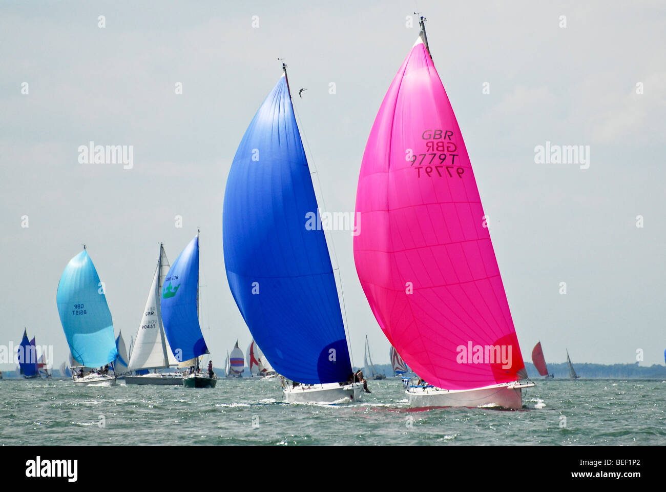 J109 Klasse Rennen in Cowes Week 2009, Isle Of Wight, England, UK Stockfoto