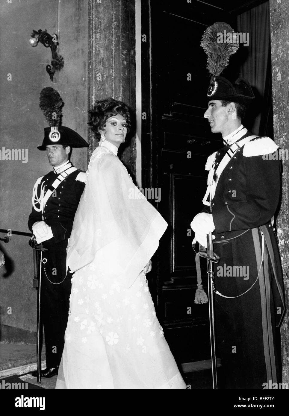 Schauspielerin Sophia Loren bei Filmpremiere Stockfoto
