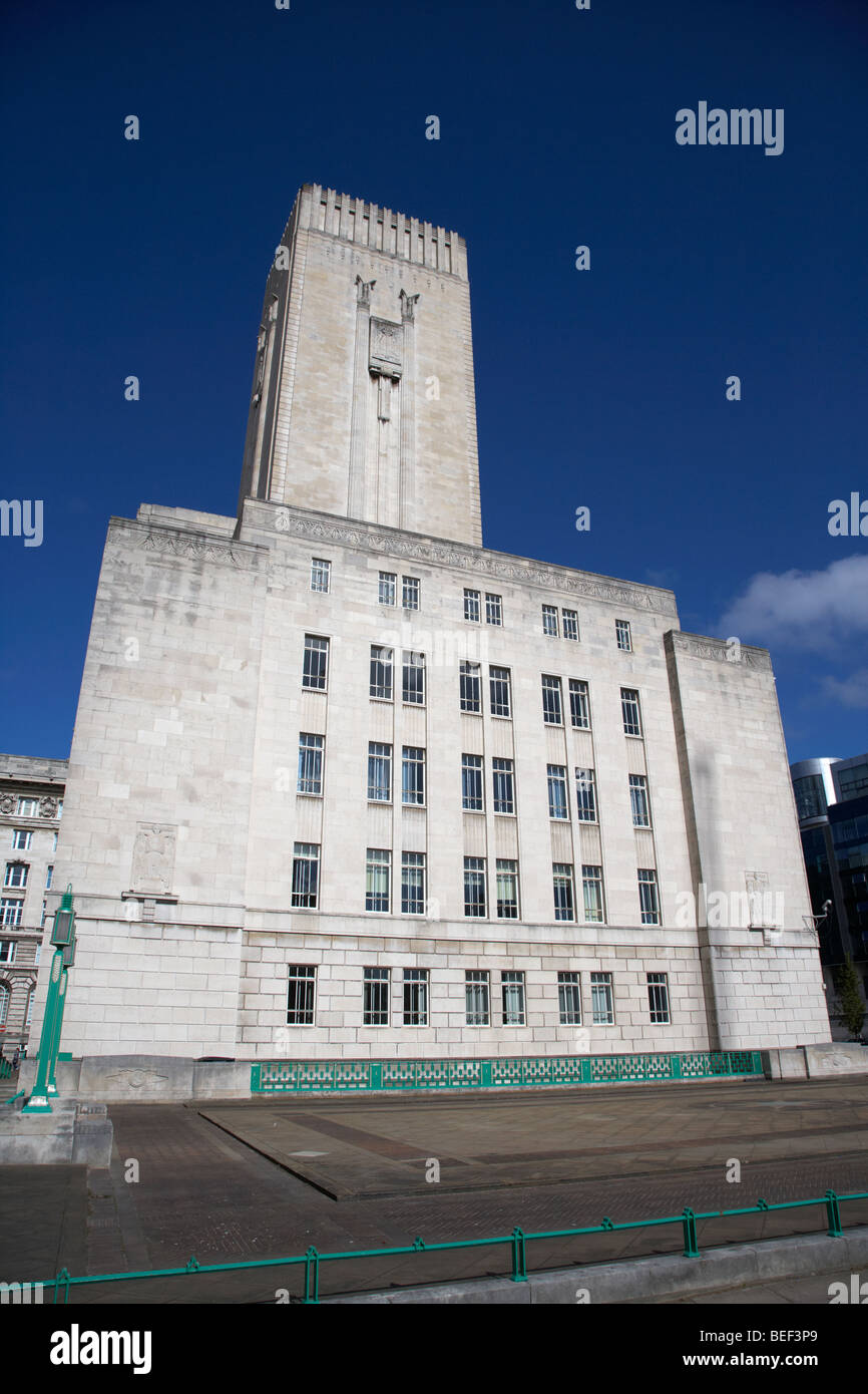 Georges Dock Belüftung und Kontrolle Empfangsgebäude für den Mersey-Tunnel-Pier head Liverpool Merseyside England uk Stockfoto