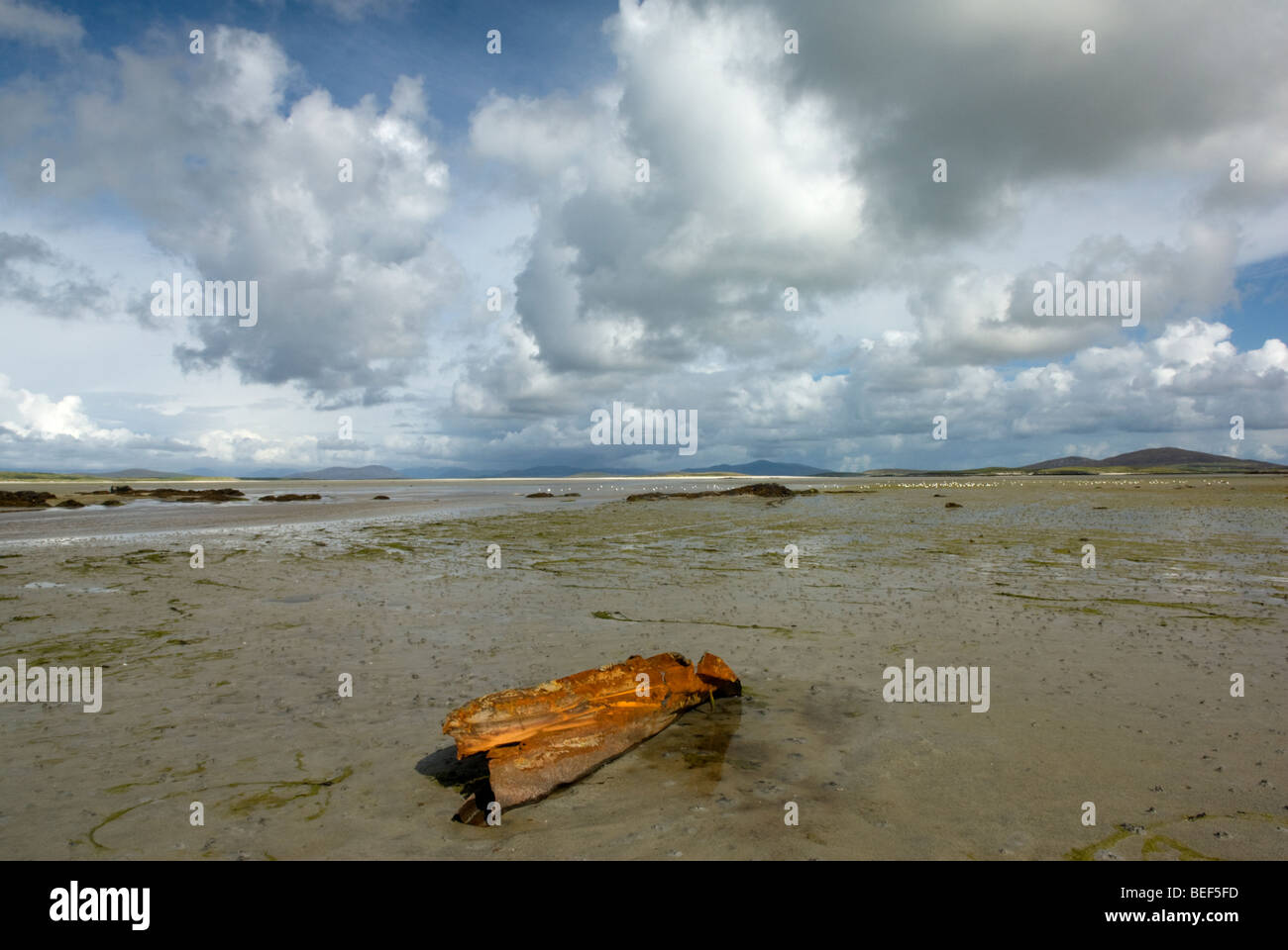 Traigh Ohr, North Uist, äußeren Hebriden, Schottland. Stockfoto