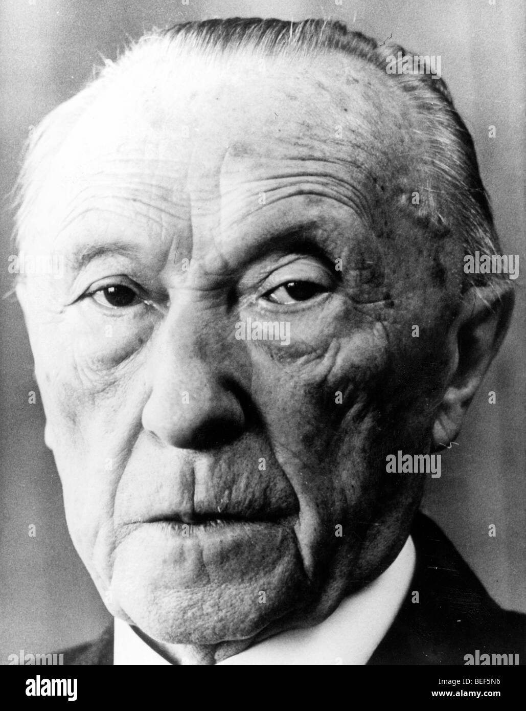 Deutsche Bundeskanzler Konrad Adenauer in den frühen 1950er Stockfoto