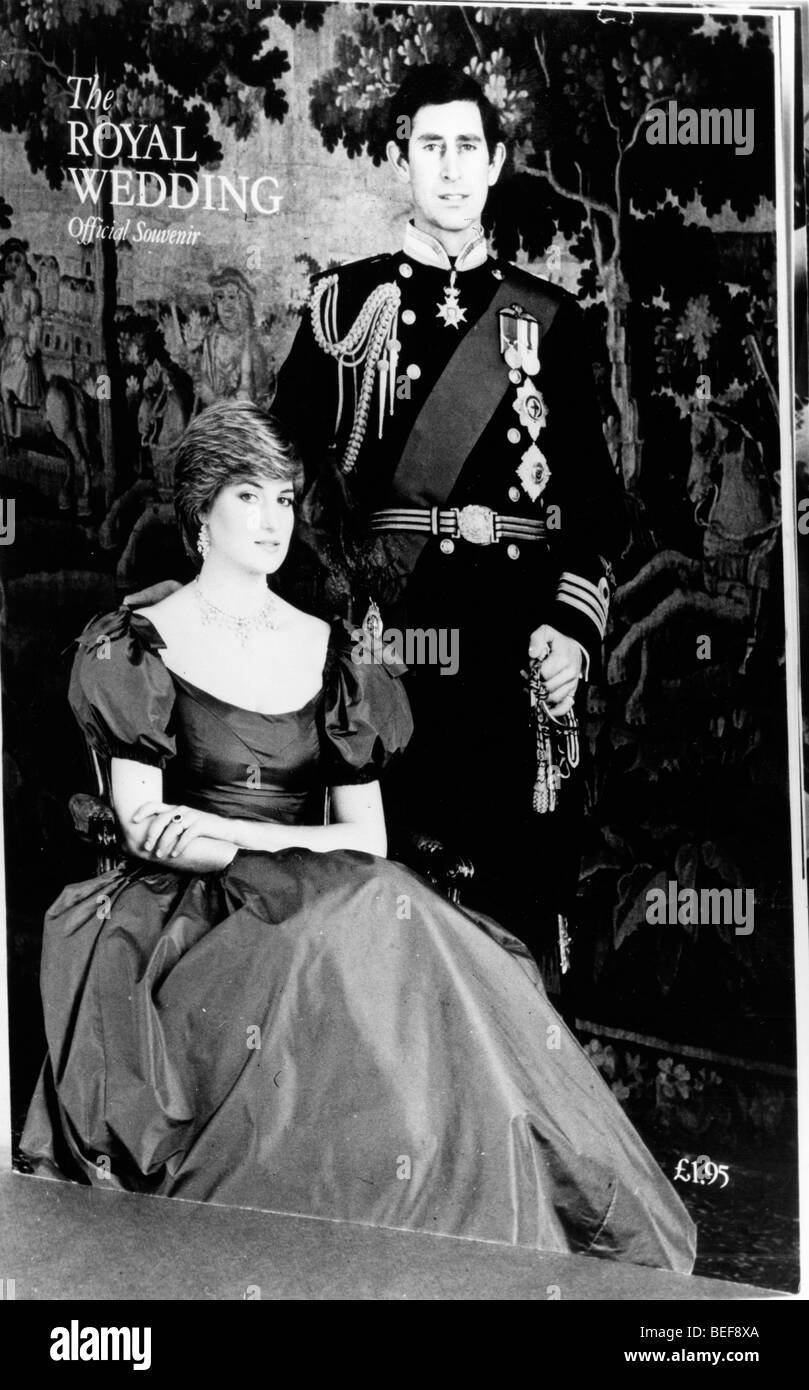 Porträt von Prinz Charles und Prinzessin Diana Stockfoto