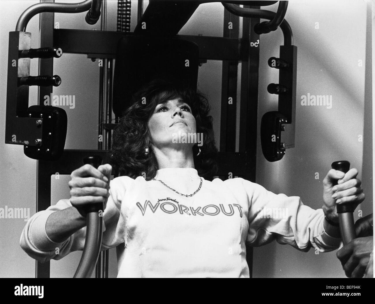 Schauspielerin Jane Fonda bei der Eröffnung ihrer Fitness-Studio Stockfoto
