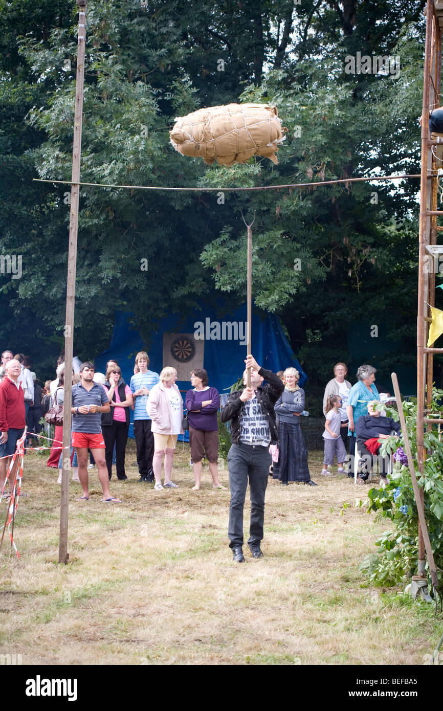 Dorf-Sport in Frankreich Stockfoto