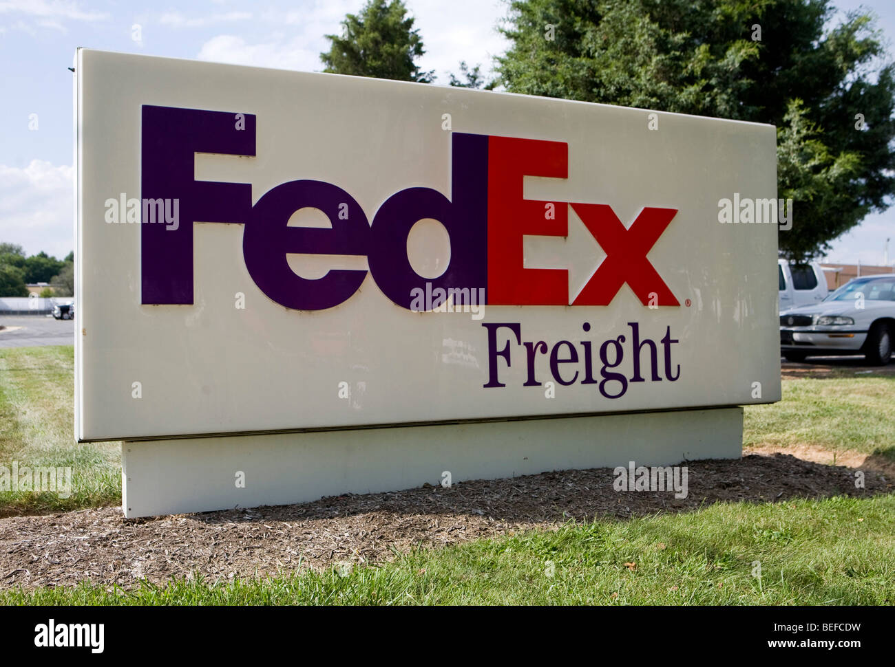 FedEx im Zusammenhang mit Aufnahmen in Maryland. Stockfoto