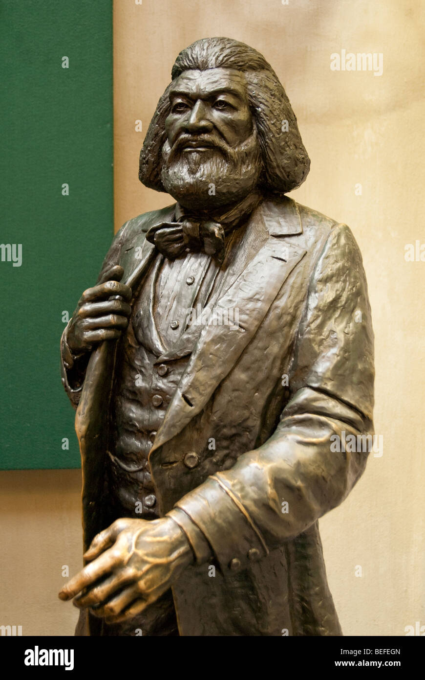 Statue von Frederick Douglass im Besucherzentrum Frederick Douglass Hauses in Anacostia, Washington DC Stockfoto