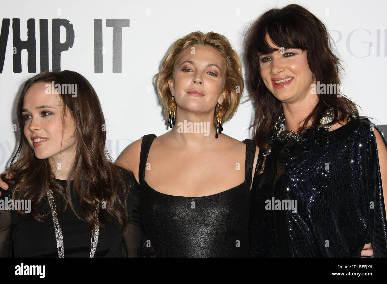 ELLEN PAGE DREW BARRYMORE JULIETTE LEWIS Peitsche FILM HOLLYWOOD LOS ANGELES CA USA PREMIERE 29. September 2009 Stockfoto