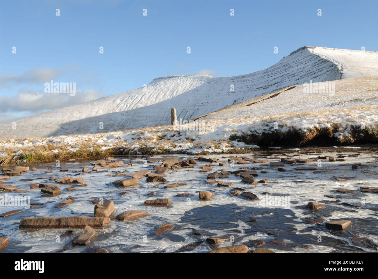 Brecon Beacons im winter Stockfoto