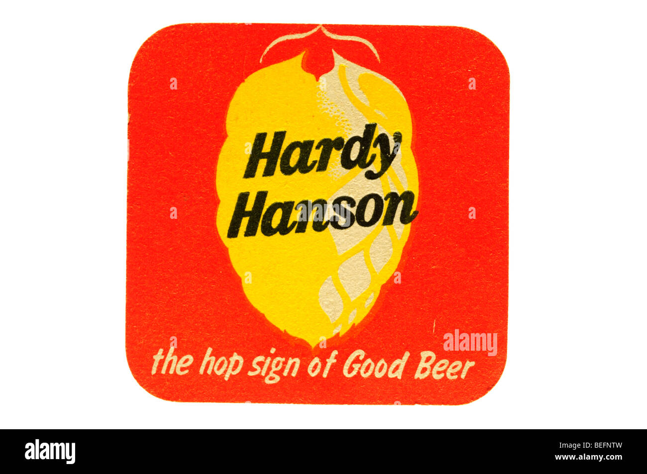 Hardy Hanson die Hop-Zeichen für gutes Bier Stockfoto