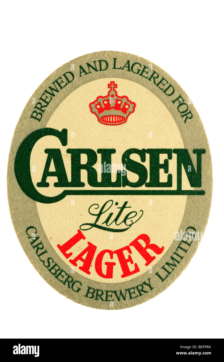 gebraut und lagered für Carlsberg-Brauerei begrenzt Carlsen lite lager Stockfoto
