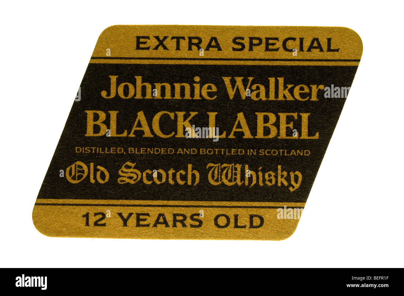 ganz besonderen Johnnie Walker black Label destilliert, gemischt und abgefüllt in Schottland Alter Scotch Whisky 12 Jahre alt Stockfoto
