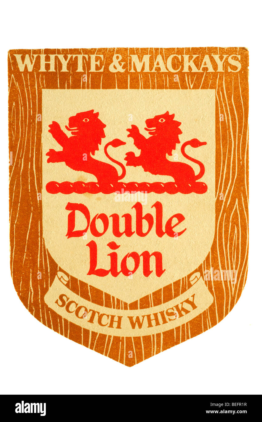 Whyte & Mackays doppelter Löwe Scotch whisky Stockfoto