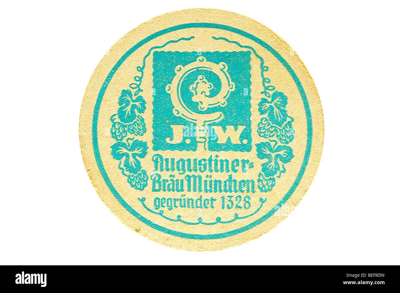 J W Augustiner Brau Munchen Gegrunder 1328 Stockfotografie Alamy
