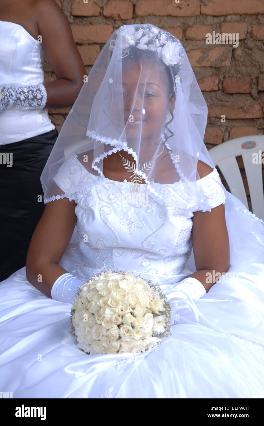 Hochzeit des Königs Omusinga Mumbere Charles Wesley Bakonzo, Königin Agnes, Kasese, Ruwenzori-Gebirge, West-Uganda, Afrika Stockfoto