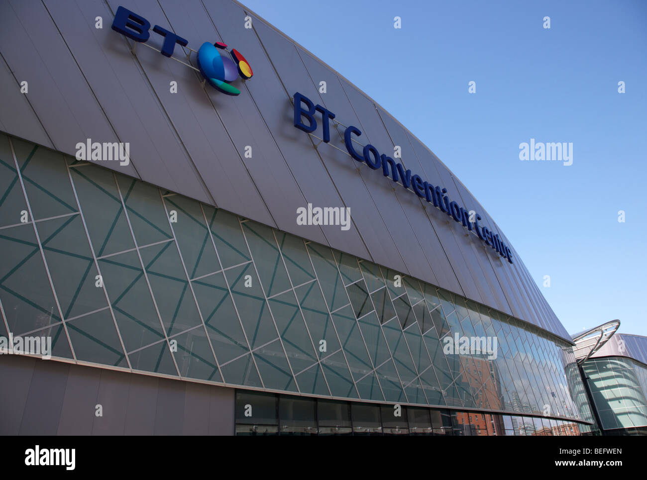 Liverpool Echo Arena und Bt Convention centre Liverpool City Center Merseyside England Großbritannien Stockfoto