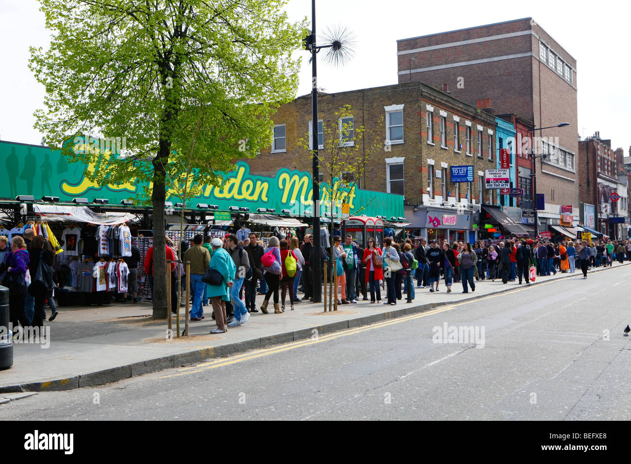 Camden Market street Szene London, England Stockfoto