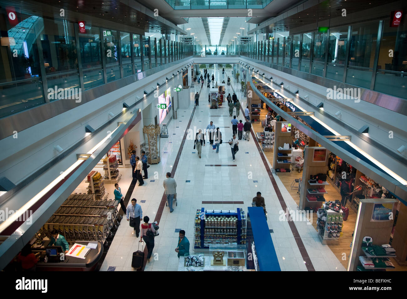 Dubai Airport Terminal 3 3 Abflugebene Stockfoto