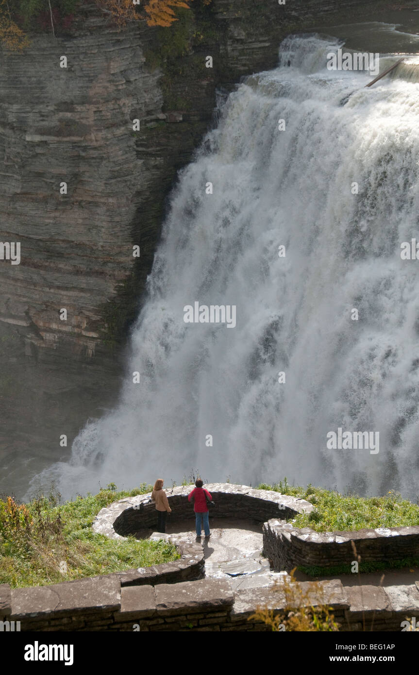 Oberen fällt der Letchworth State Park, New York USA. Stockfoto