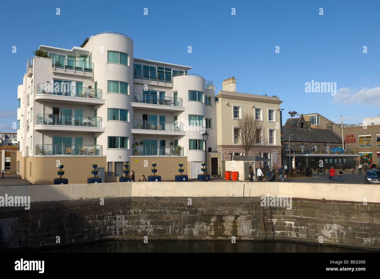 Appartments, Bucht von Cardiff, Cardiff, Wales, Vereinigtes Königreich. Stockfoto