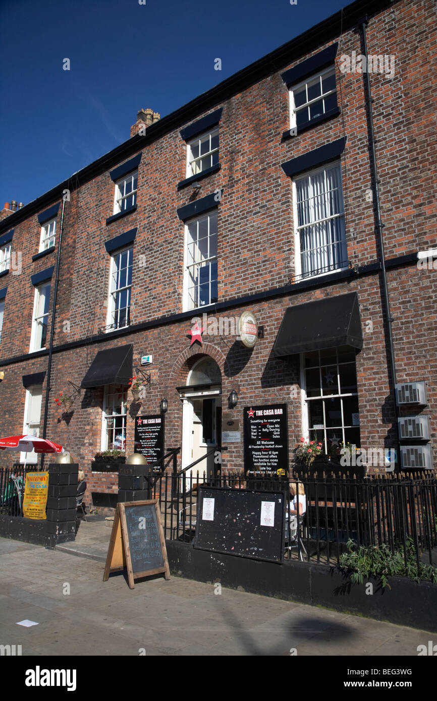 die Casa bar einer der vielen Bars und Restaurants in Hope Street georgianischen Architektur Liverpool Merseyside England uk Stockfoto