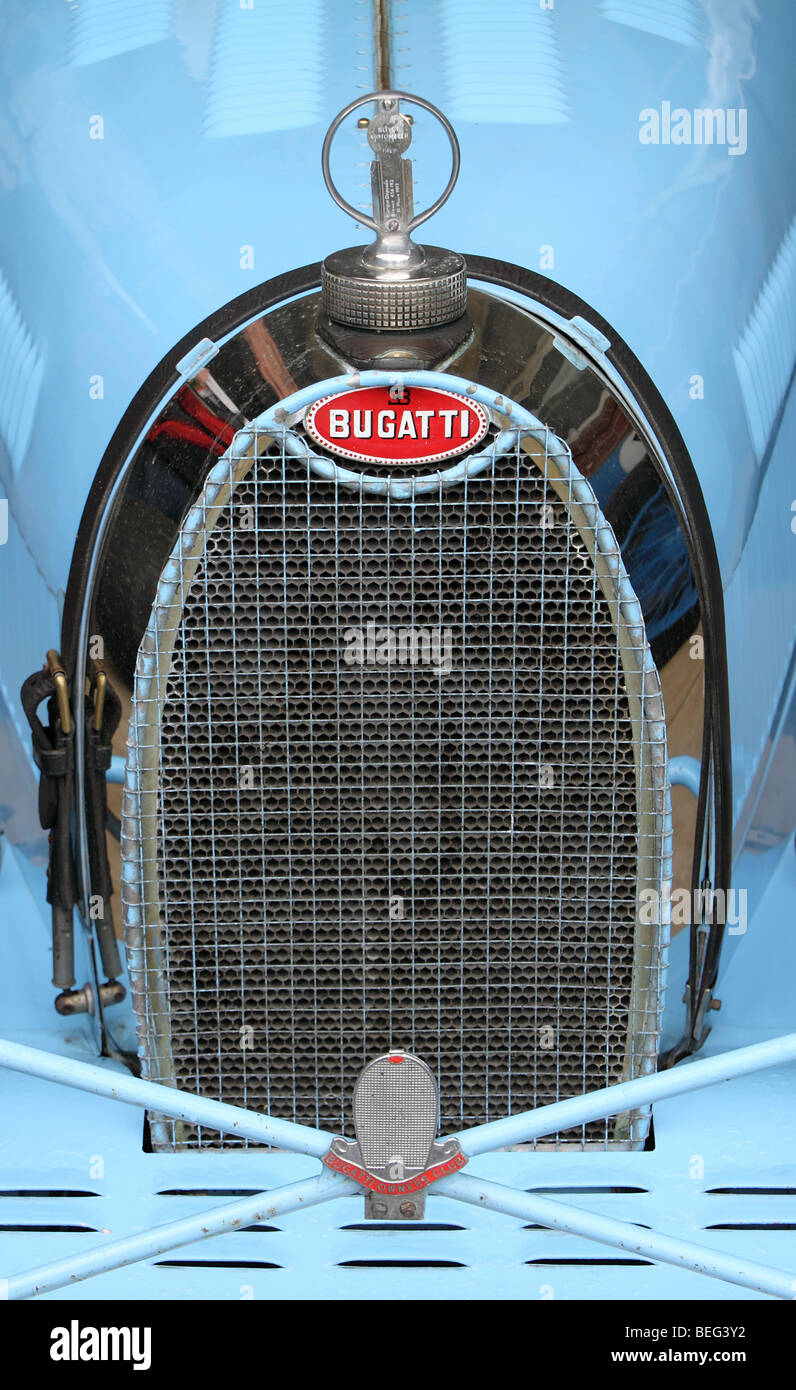 Bugatti Typ 37A, 1926. Detail der Heizkörper Gill. Stockfoto