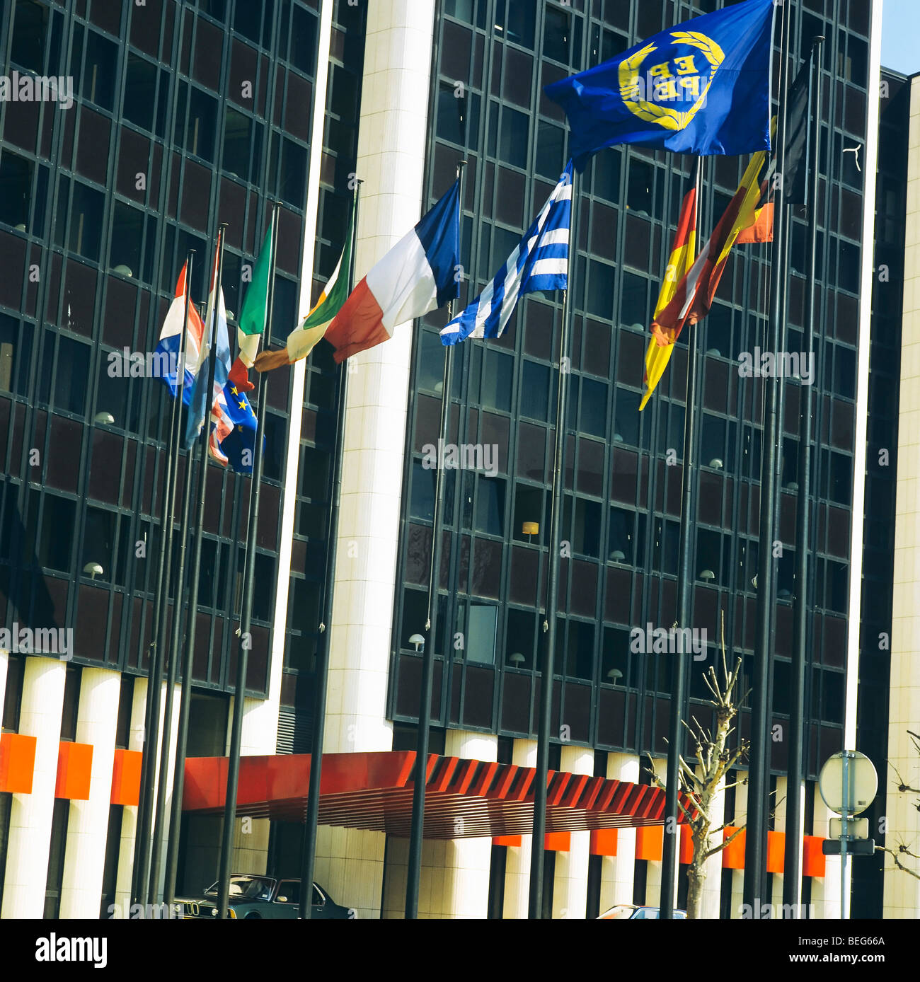 Winston Churchill Gebäude, Europäisches Parlament, Straßburg, Elsass, Frankreich, Europa Stockfoto