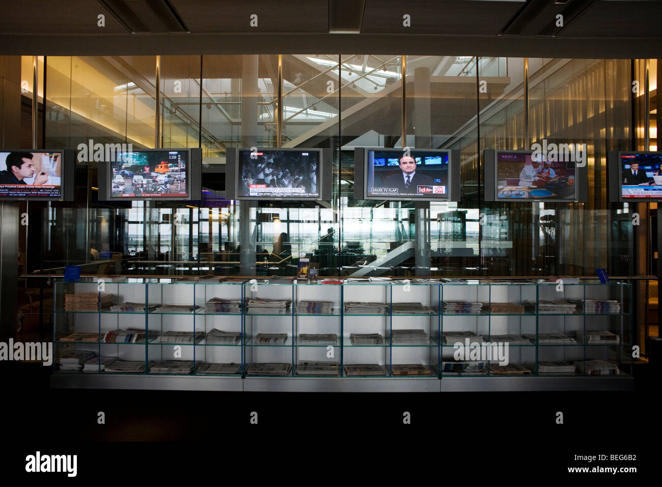 Freie Medien bietet British Airways Concorde Room für First Class Passagiere am Flughafen Heathrow terminal 5. Stockfoto