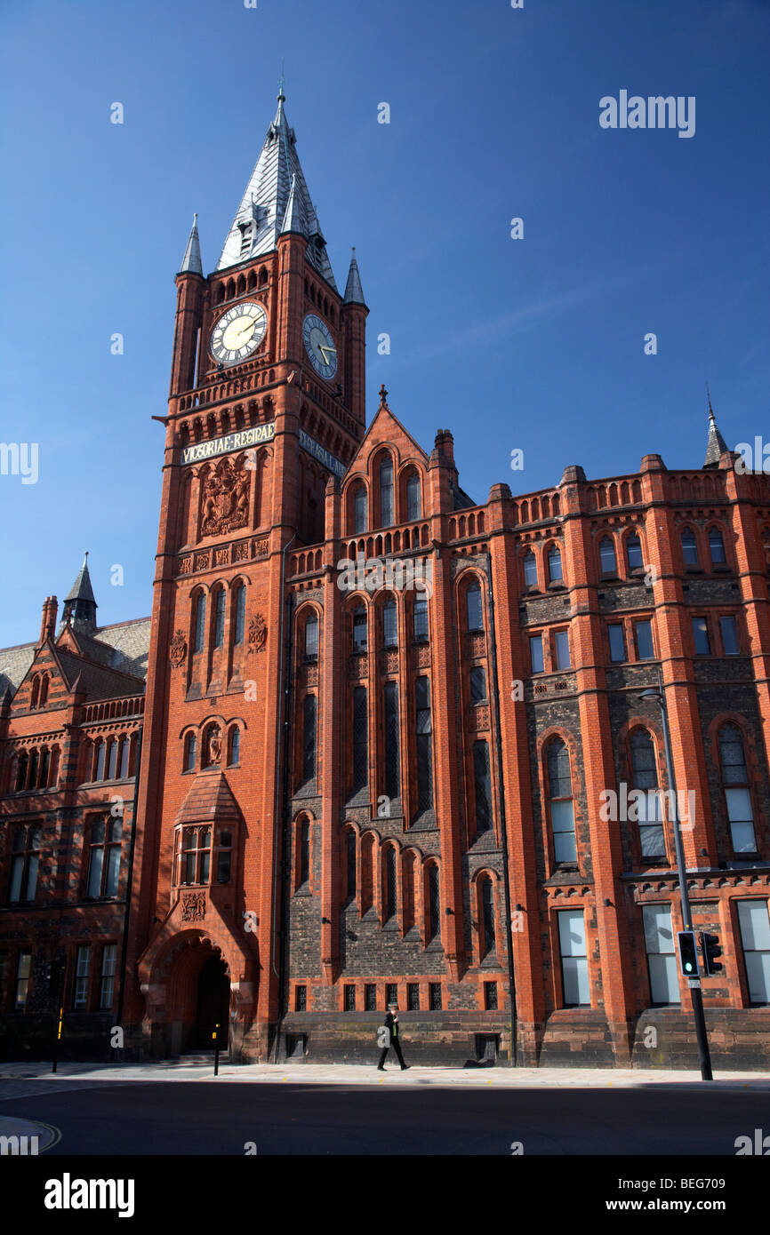 redbrick Victoria Originalgebäude von der University of Liverpool Merseyside England uk Stockfoto