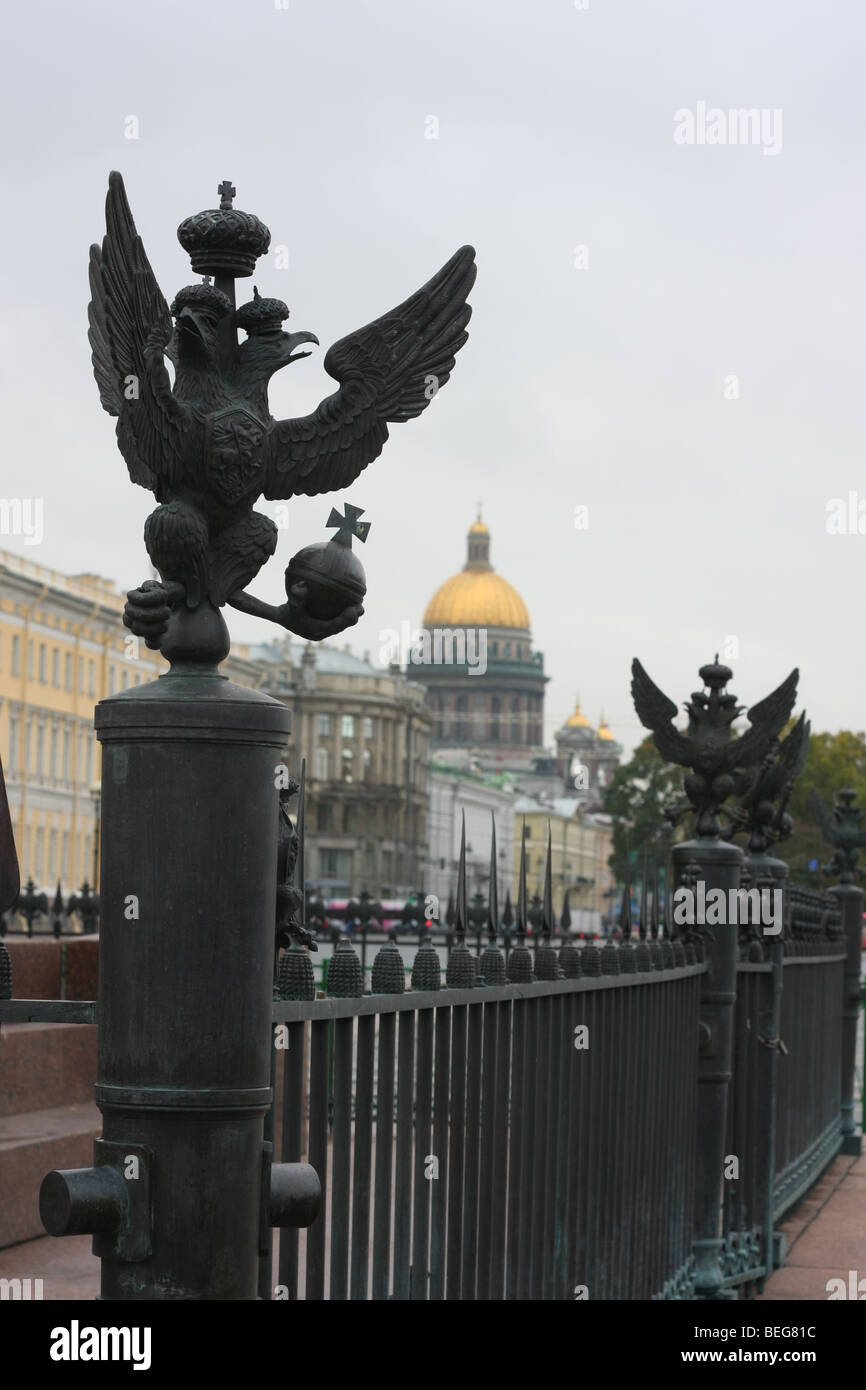 St. Isaak Cathedral in St. Petersburg Blick vom Schlossplatz Stockfoto