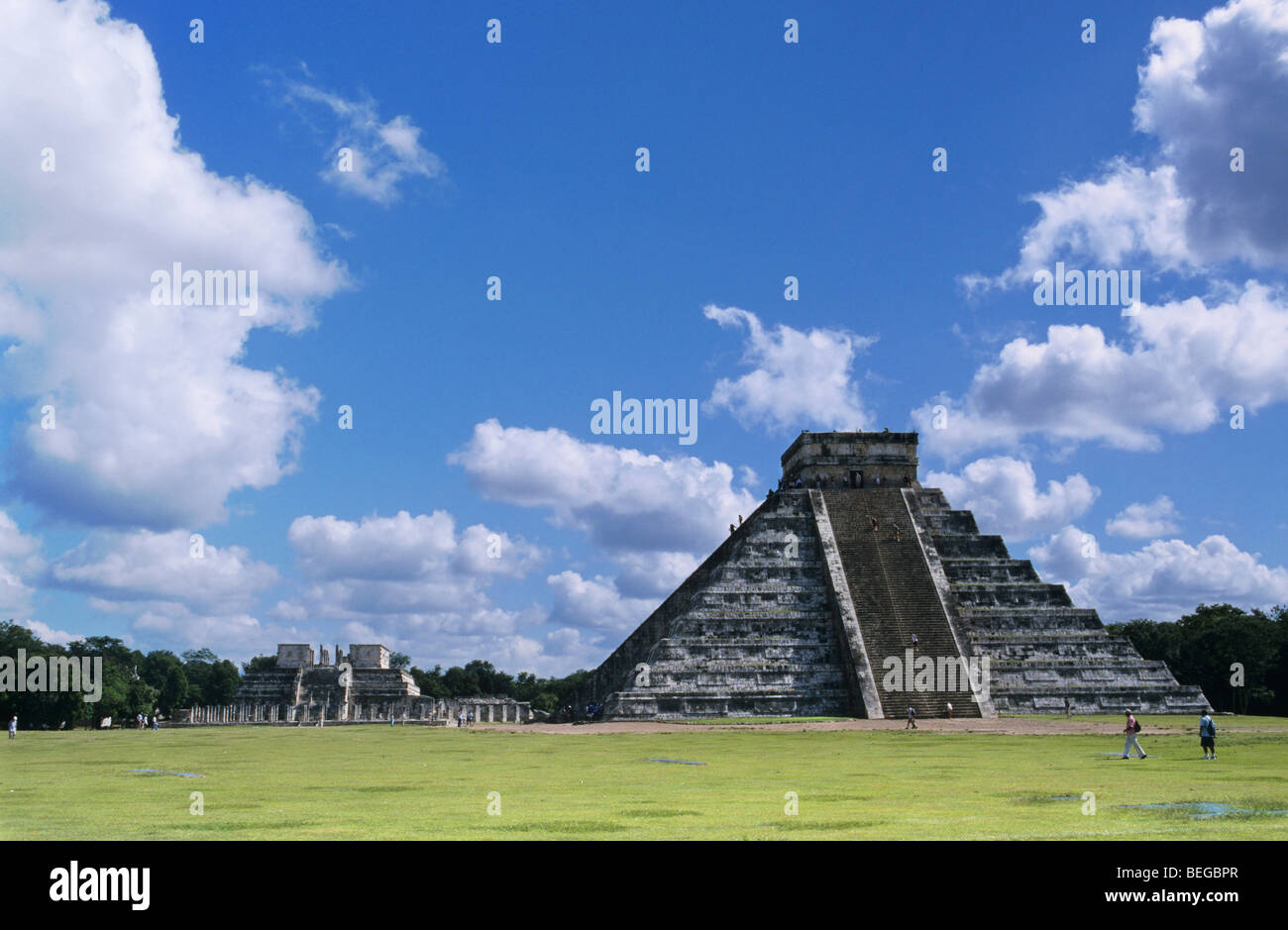 Tempel der Kukulkan, El Castillio, Chichen Itza, Yucatan, Mexiko Stockfoto
