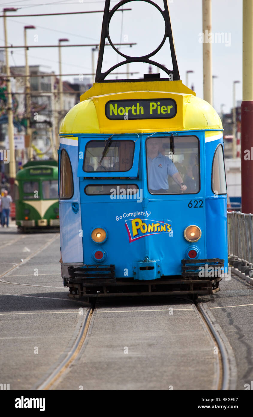 Straßenbahn Blackpool Stockfoto