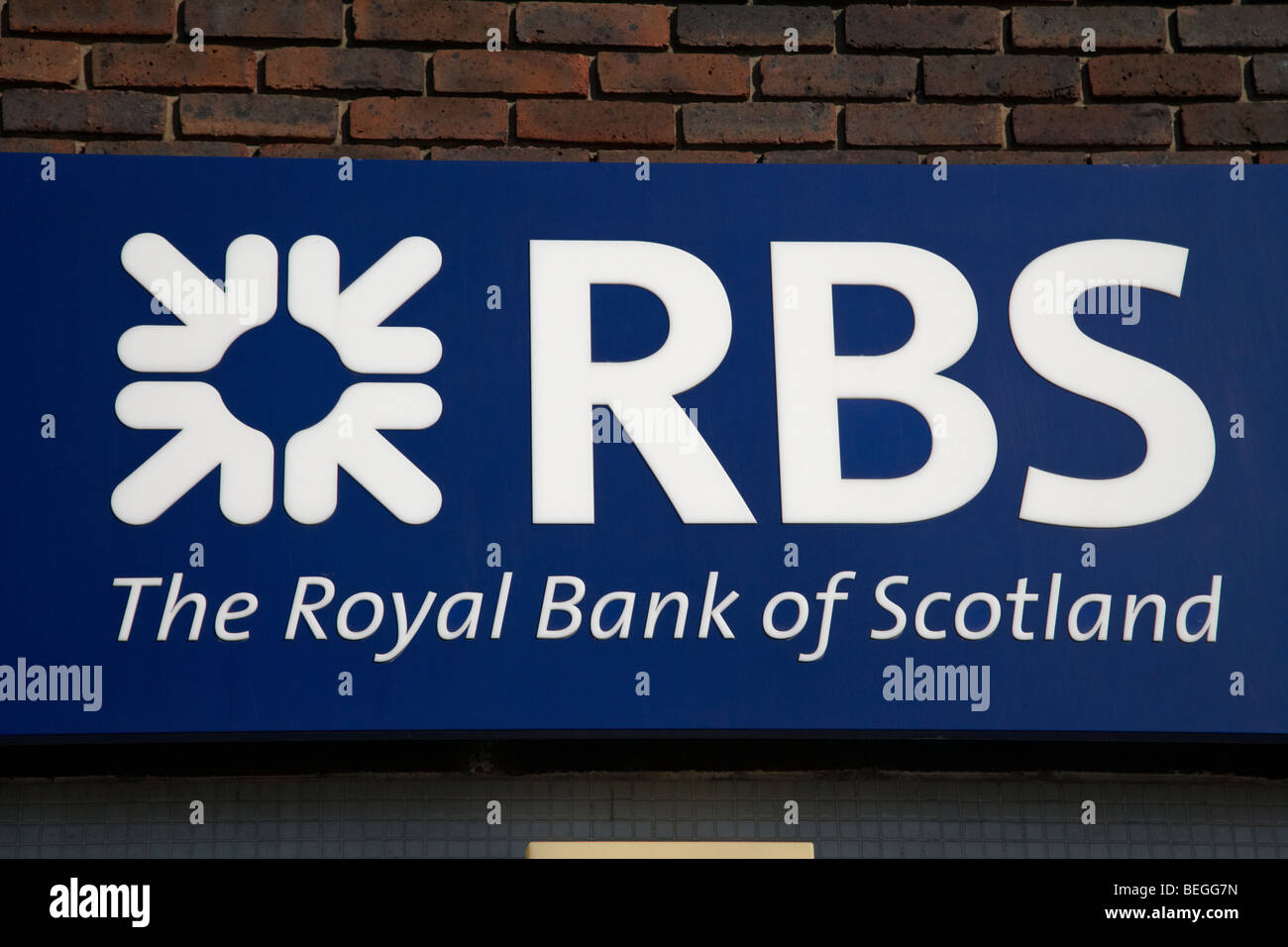 RBS der royal Bank of Scotland logo Stockfoto