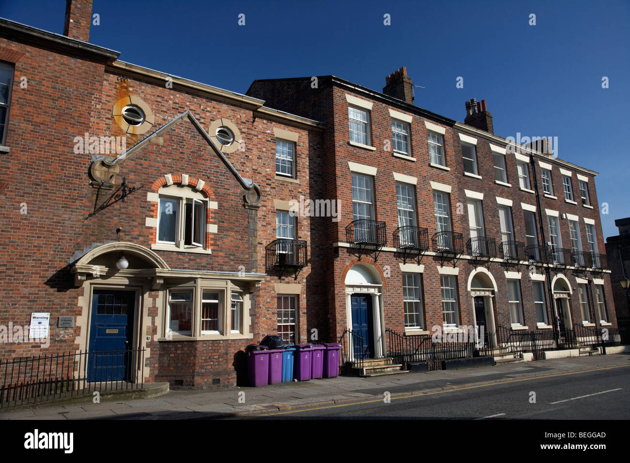 georgische Häuser in der Rodney Street in Liverpool Merseyside England uk Stockfoto