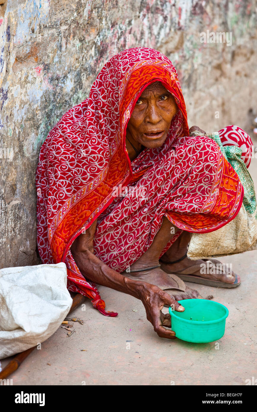 Obdachlose betteln in Dhaka Bangladesch Stockfoto