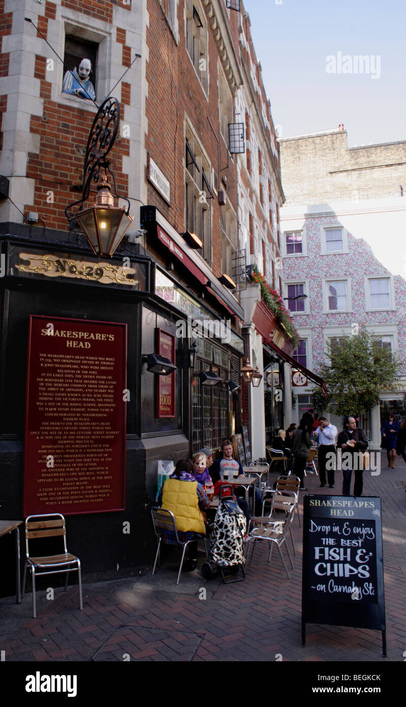 Shakespeares Head Pub Carnaby Street London Oktober 2009 Stockfoto