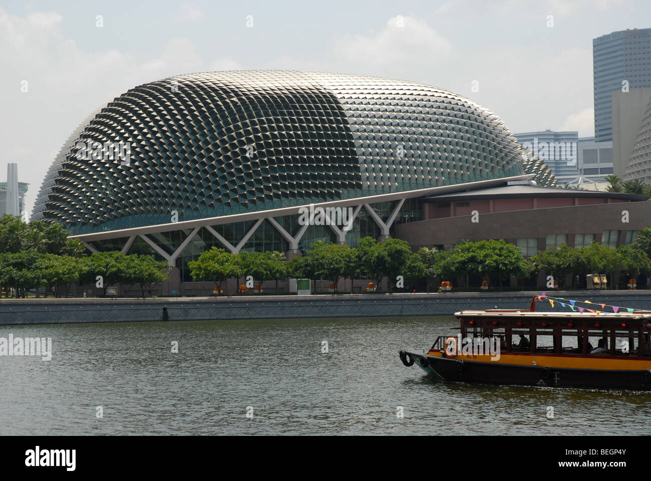ESplanade Theatres on The Bay, Marina Bay, Singapur Stockfoto