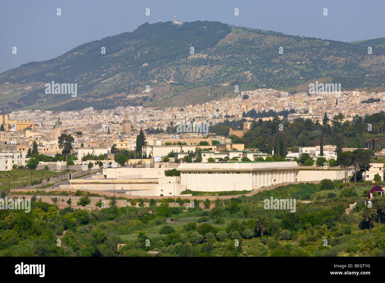 Stadt und Königspalast Fes Marokko Stockfoto