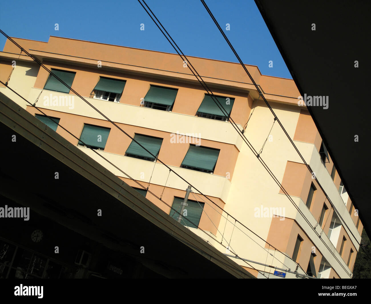 Levanto-Bahnhof in italienischen oder ligurischen Riviera in Norditalien Stockfoto