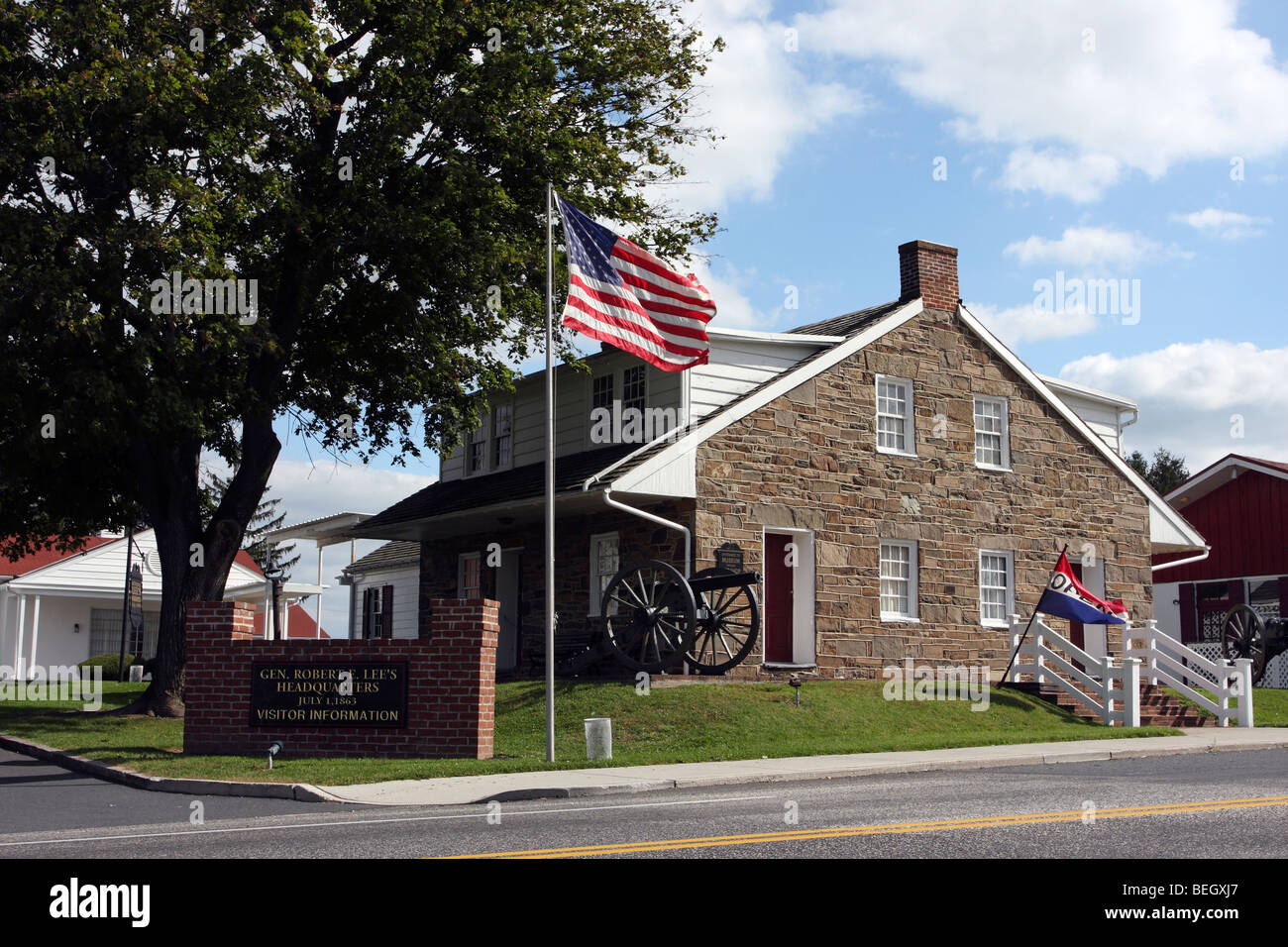 Hauptquartier von General Robert E. Lee, Gettysburg Stockfoto